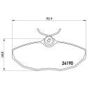 Jeu de 4 plaquettes de frein BREMBO P 36 015