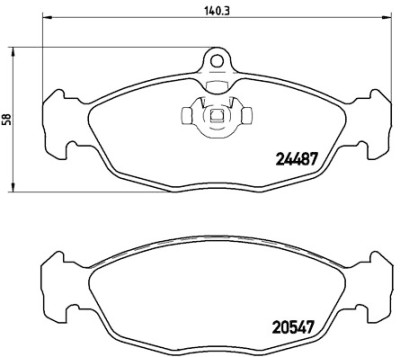 Jeu de 4 plaquettes de frein BREMBO P 36 017
