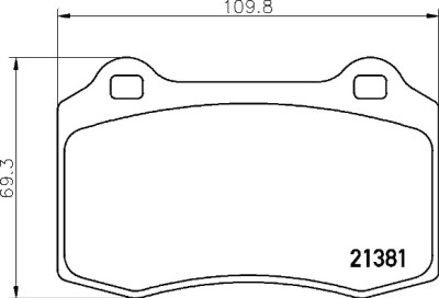 Jeu de 4 plaquettes de frein BREMBO P 36 020