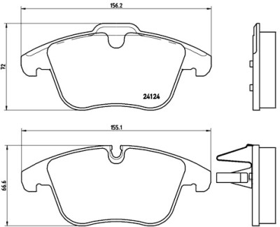 Jeu de 4 plaquettes de frein BREMBO P 36 022