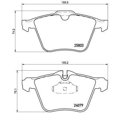 Jeu de 4 plaquettes de frein BREMBO P 36 028