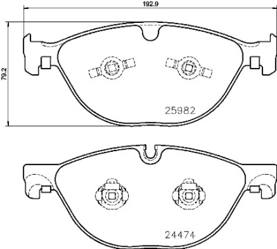 Jeu de 4 plaquettes de frein BREMBO P 36 029