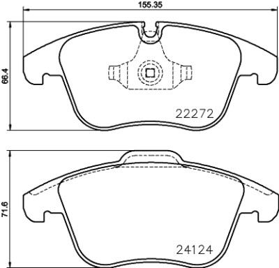 Jeu de 4 plaquettes de frein BREMBO P 36 030