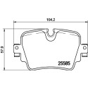 Jeu de 4 plaquettes de frein BREMBO P 36 032