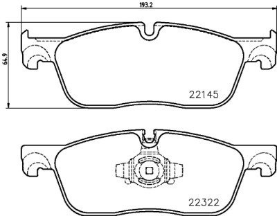 Jeu de 4 plaquettes de frein BREMBO P 36 035