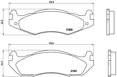 Jeu de 4 plaquettes de frein BREMBO P 37 001