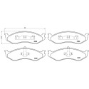 Jeu de 4 plaquettes de frein BREMBO P 37 004