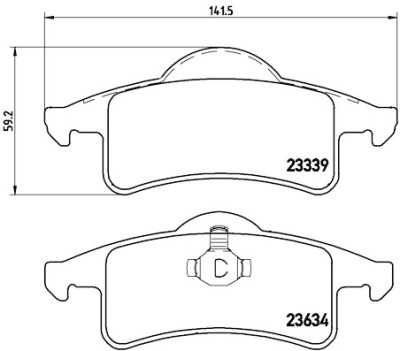Jeu de 4 plaquettes de frein BREMBO P 37 006