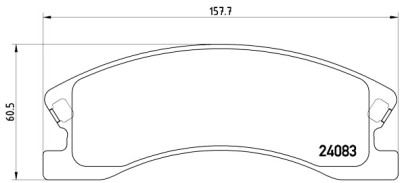 Jeu de 4 plaquettes de frein BREMBO P 37 008