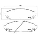 Jeu de 4 plaquettes de frein BREMBO P 37 010