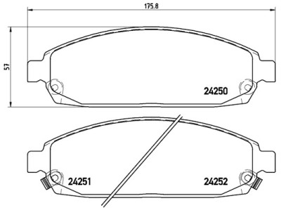 Jeu de 4 plaquettes de frein BREMBO P 37 010