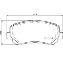 Jeu de 4 plaquettes de frein BREMBO P 37 019