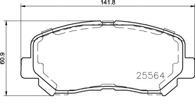 Jeu de 4 plaquettes de frein BREMBO P 37 019