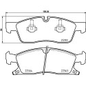 Jeu de 4 plaquettes de frein BREMBO P 37 022