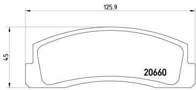 Jeu de 4 plaquettes de frein BREMBO P 41 002