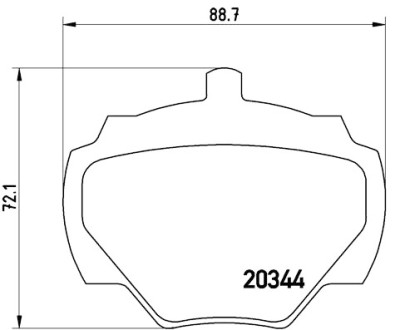 Jeu de 4 plaquettes de frein BREMBO P 44 001