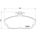 Jeu de 4 plaquettes de frein BREMBO P 44 010