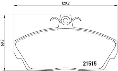 Jeu de 4 plaquettes de frein BREMBO P 44 010