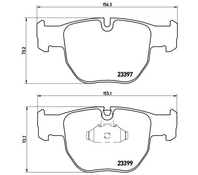 Jeu de 4 plaquettes de frein BREMBO P 44 012
