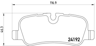 Jeu de 4 plaquettes de frein BREMBO P 44 013