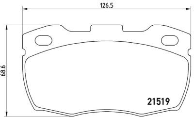 Jeu de 4 plaquettes de frein BREMBO P 44 015