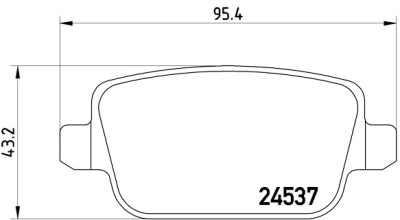 Jeu de 4 plaquettes de frein BREMBO P 44 017
