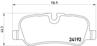 Jeu de 4 plaquettes de frein BREMBO P 44 019