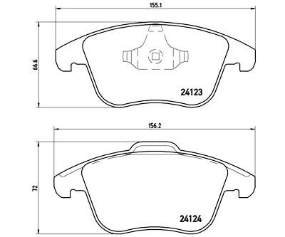 Jeu de 4 plaquettes de frein BREMBO P 44 020
