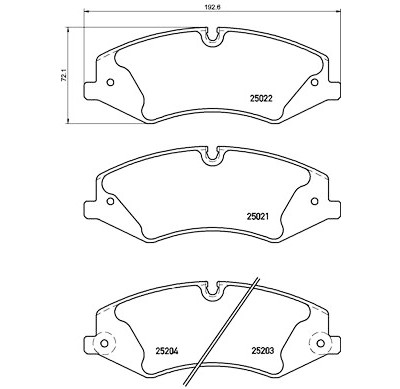 Jeu de 4 plaquettes de frein BREMBO P 44 022