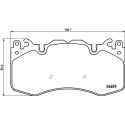 Jeu de 4 plaquettes de frein BREMBO P 44 023