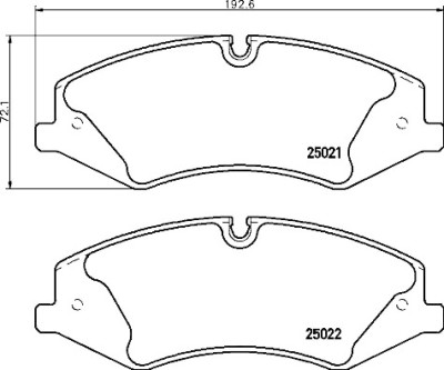 Jeu de 4 plaquettes de frein BREMBO P 44 024