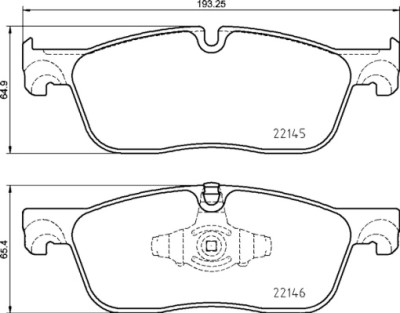 Jeu de 4 plaquettes de frein BREMBO P 44 026