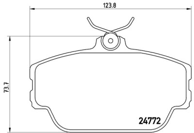 Jeu de 4 plaquettes de frein BREMBO P 46 001