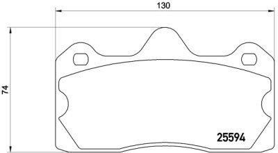 Jeu de 4 plaquettes de frein BREMBO P 47 002