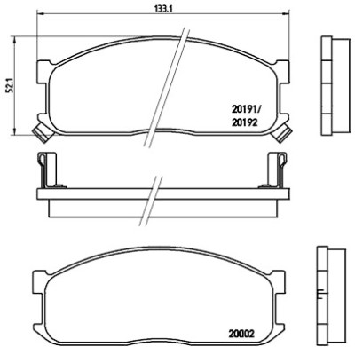 Jeu de 4 plaquettes de frein BREMBO P 49 010
