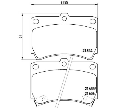 Jeu de 4 plaquettes de frein BREMBO P 49 016
