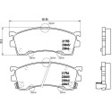 Jeu de 4 plaquettes de frein BREMBO P 49 023