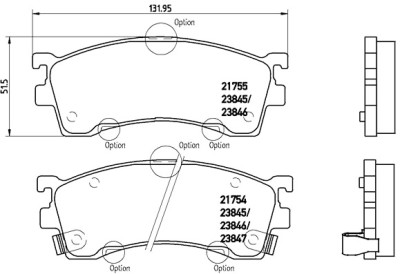 Jeu de 4 plaquettes de frein BREMBO P 49 023