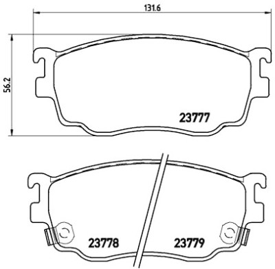 Jeu de 4 plaquettes de frein BREMBO P 49 026