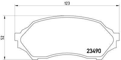 Jeu de 4 plaquettes de frein BREMBO P 49 027