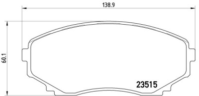 Jeu de 4 plaquettes de frein BREMBO P 49 028