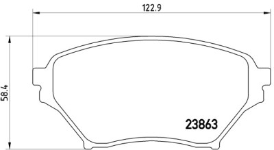 Jeu de 4 plaquettes de frein BREMBO P 49 029