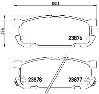 Jeu de 4 plaquettes de frein BREMBO P 49 030