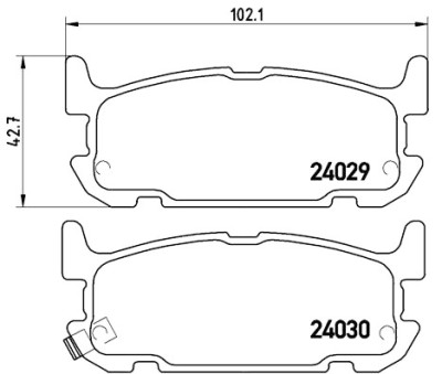 Jeu de 4 plaquettes de frein BREMBO P 49 031