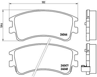 Jeu de 4 plaquettes de frein BREMBO P 49 032