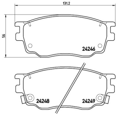 Jeu de 4 plaquettes de frein BREMBO P 49 033