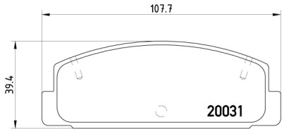 Jeu de 4 plaquettes de frein BREMBO P 49 037