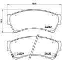 Jeu de 4 plaquettes de frein BREMBO P 49 039
