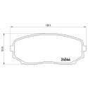 Jeu de 4 plaquettes de frein BREMBO P 49 040