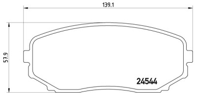 Jeu de 4 plaquettes de frein BREMBO P 49 040
